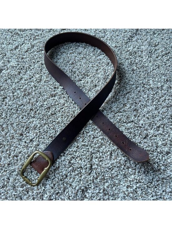 RUGBY Ralph Lauren Brown Preppy Leather Womens Belt Large main image 7